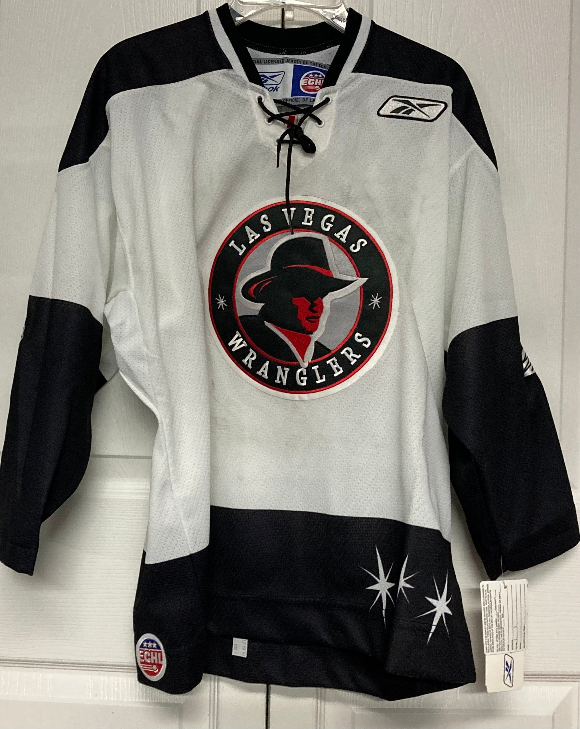 Las Vegas Wranglers White ECHL Reebok 550 Jersey YOUTH - Hockey Jersey  Outlet