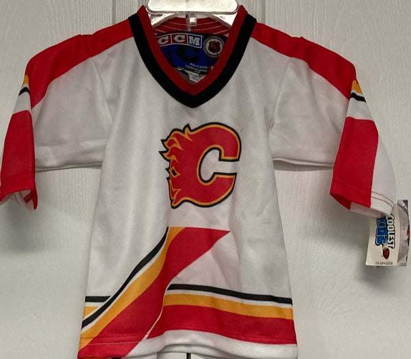 Calgary Flames White CCM 4100 TODDLER Jersey