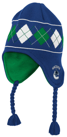 Vancouver Canucks Blue Reebok NHL Argyle Knit Hat