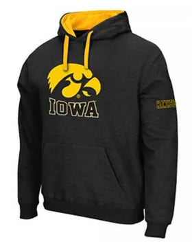 Colosseum Iowa Hawkeyes Black Pullover Fleece NCAA Hoodie
