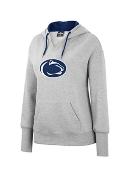 Colosseum LADIES Penn State Nittany Lions Gray Pullover Fleece NCAA Hoodie