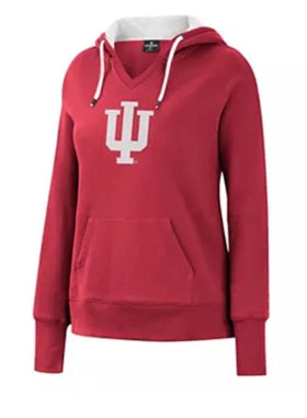 Colosseum LADIES Indiana Hoosiers Red Pullover Fleece NCAA Hoodie