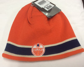 Edmonton Oilers Vintage CCM Orange Striped Winter Hat
