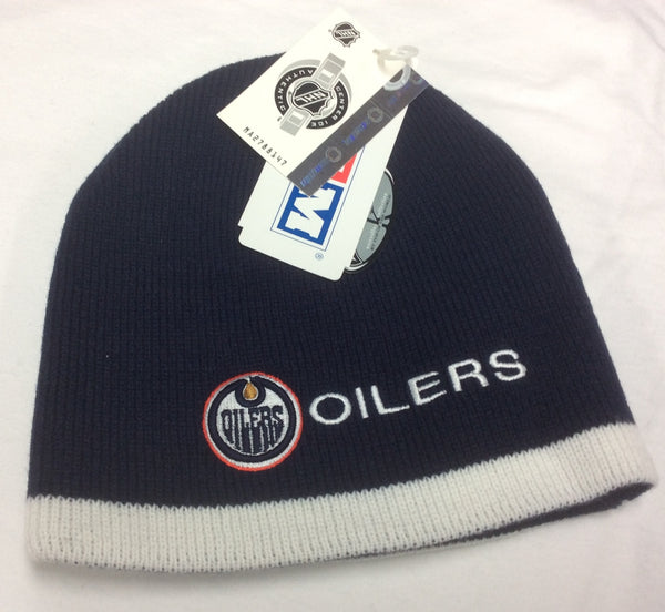 Edmonton Oilers White/Navy CCM NHL Reversible 460 Knit Hat