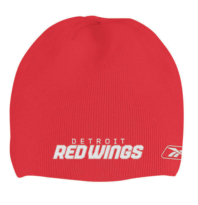Detroit Red Wings NHL-BIGGIE Red Knit Beanie Hat by New Era