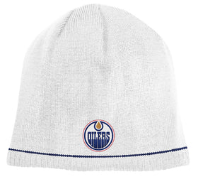 Edmonton Oilers White/Navy Reebok NHL Reversible 760 Knit Hat