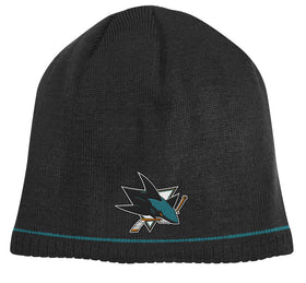 San Jose Sharks Black/Teal Reebok NHL Reversible 760 Knit Hat