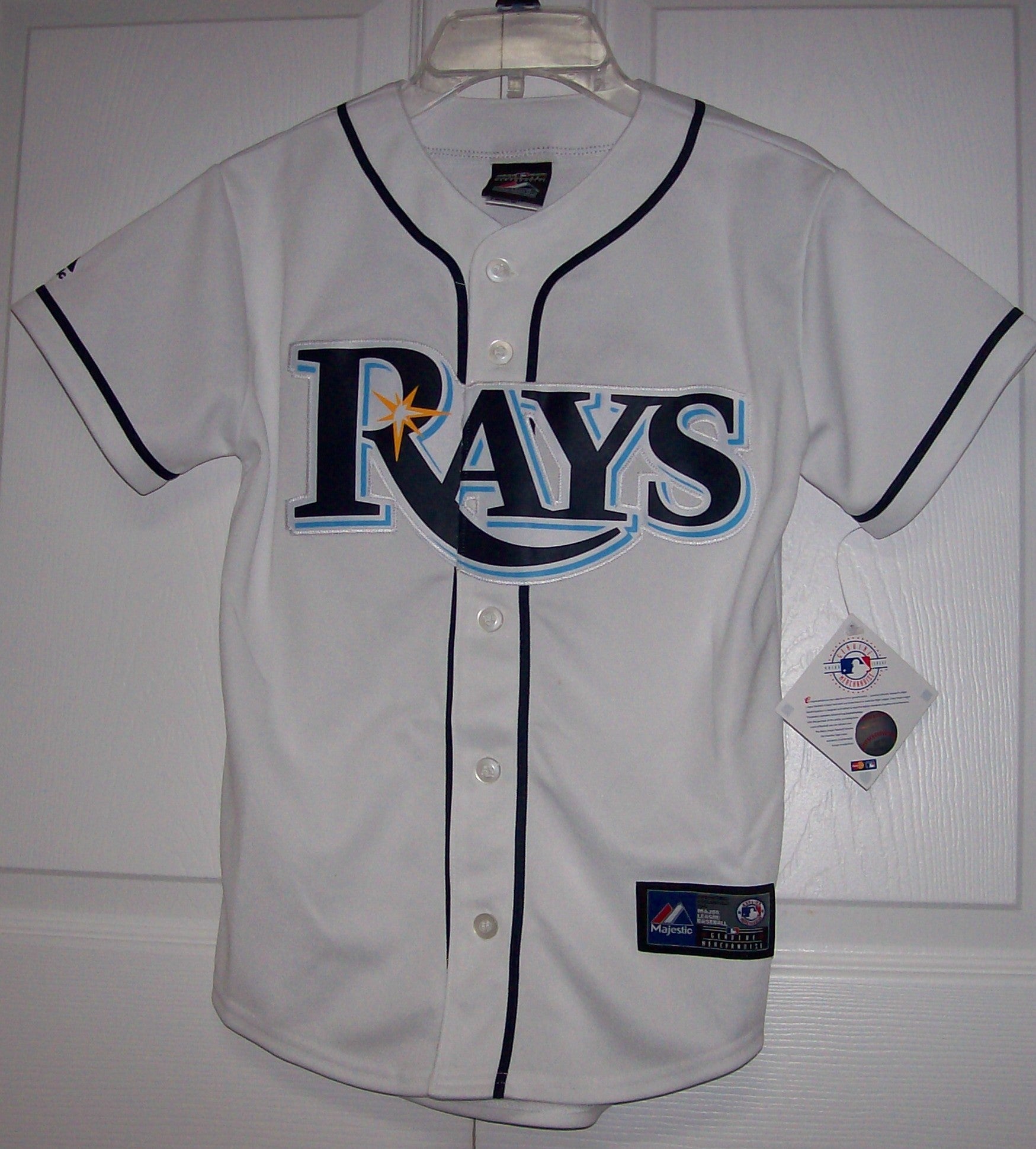 LONGORIA Tampa Bay Rays BOYS Majestic MLB Baseball jersey HOME