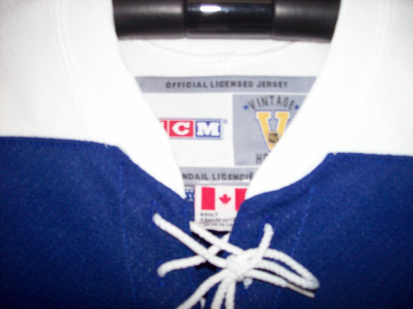 MATTHEWS  Vintage Toronto maple Leafs Blue CCM 550 Jersey Lace-up Neck