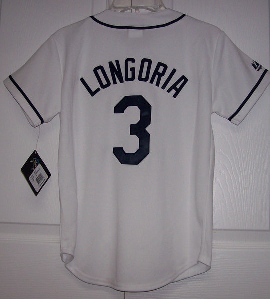 LONGORIA Tampa Bay Rays BOYS  Majestic MLB Baseball jersey HOME White