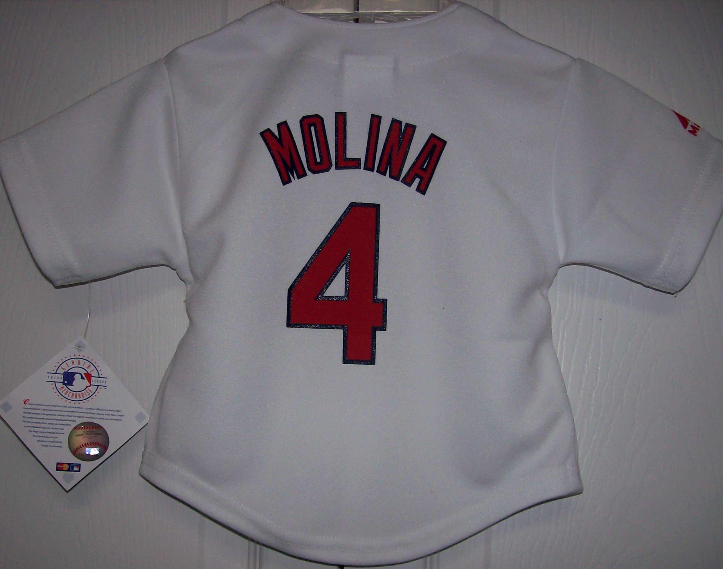 MOLINA St. Louis Cardinals BOYS Majestic MLB Baseball jersey HOME White