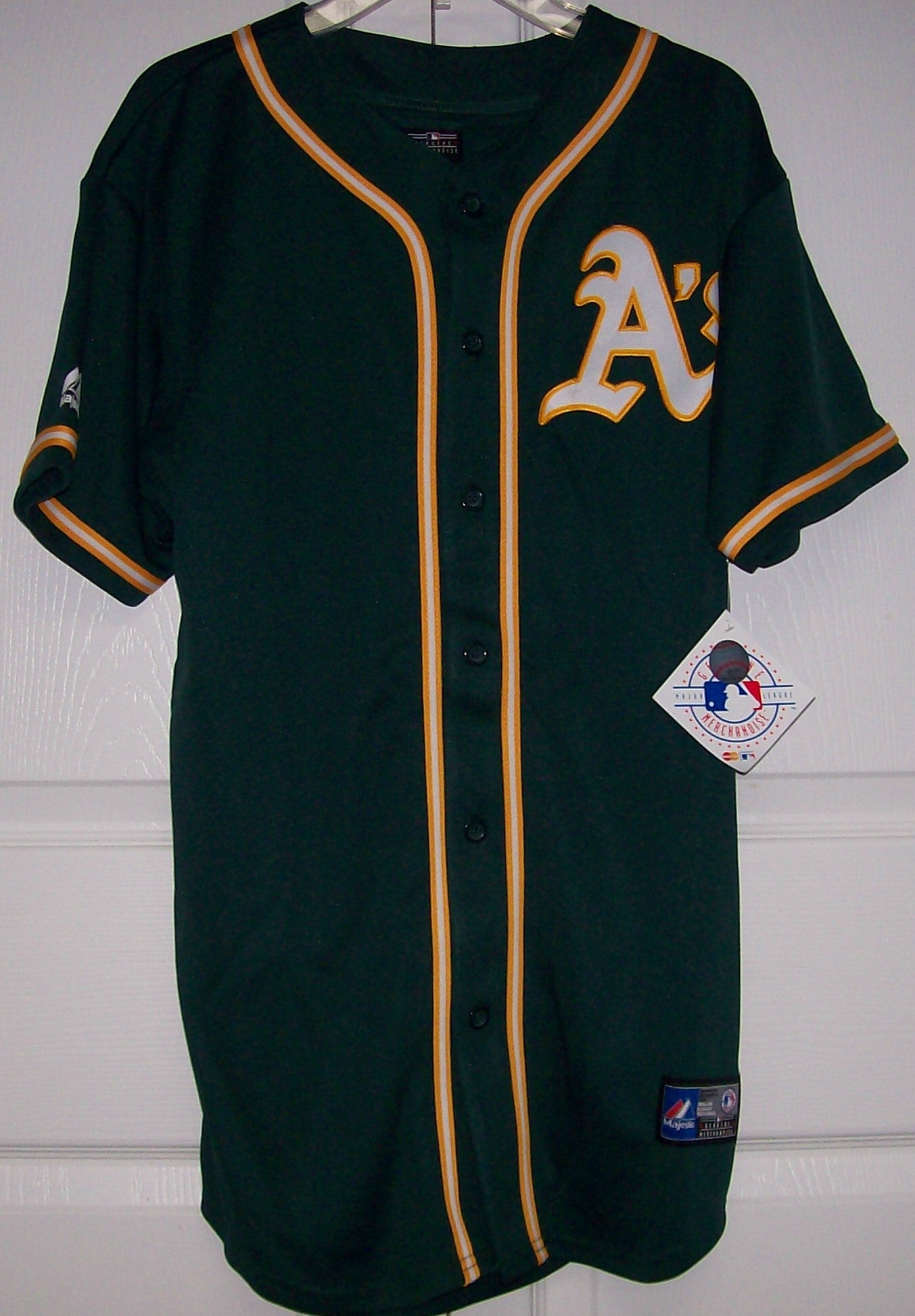 Oakland A's YOUTH Majestic MLB Baseball jersey Alternate Green