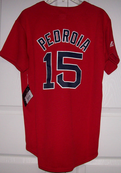 PEDROIA Boston Red Sox YOUTH  Majestic MLB Baseball jersey Red