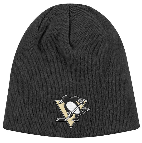Pittsburgh Penguins Black Reebok NHL Scully Beanie Knit Hat