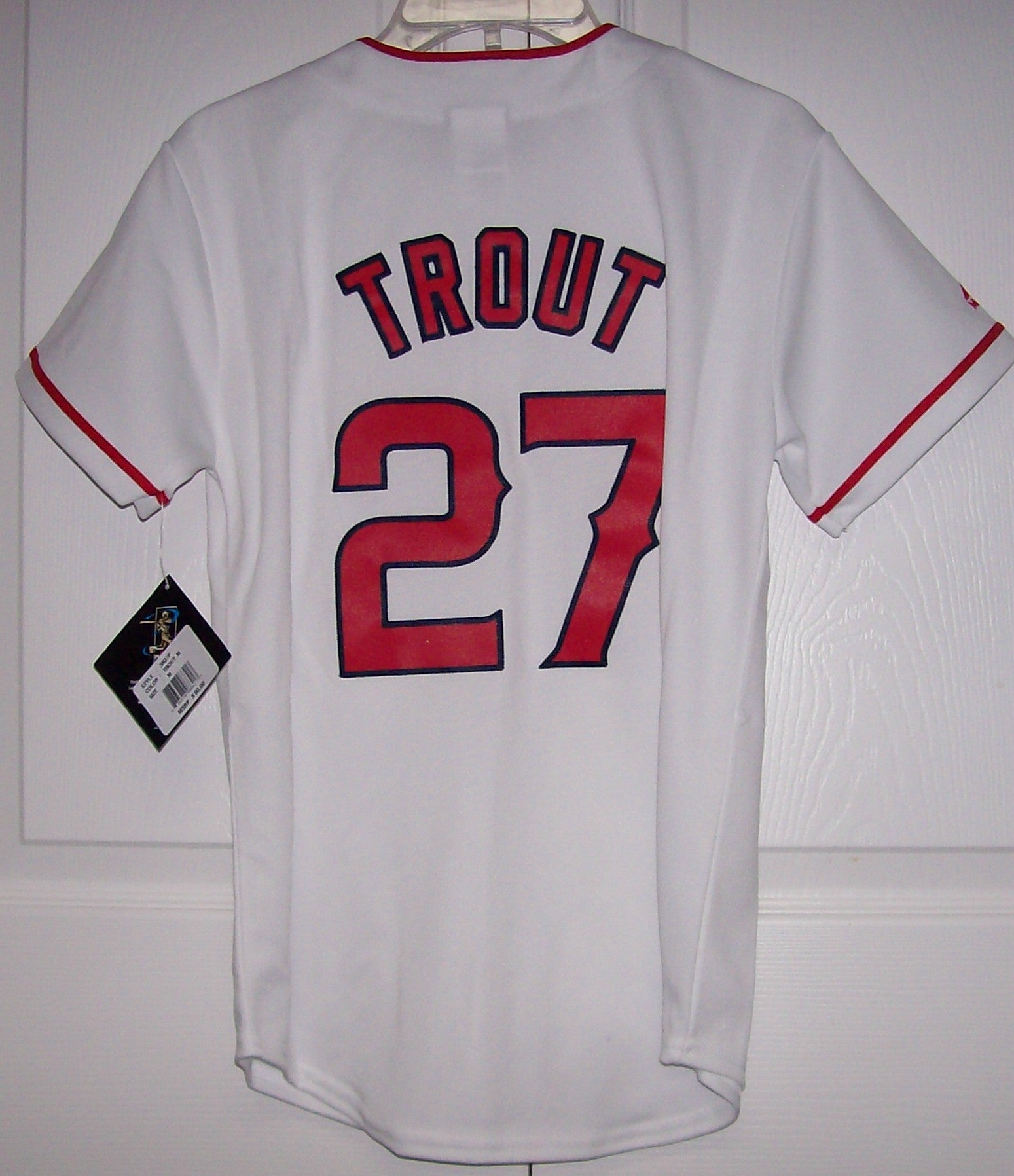 TROUT Los Angeles Angels Boys Majestic MLB Baseball jersey RED