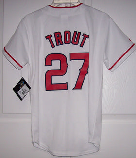TROUT Los Angeles Angels Boys Majestic MLB Baseball jersey Home White