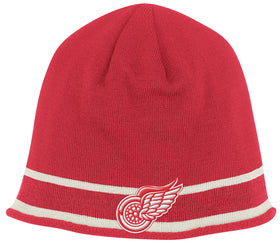 Detroit Red Wings Vintage CCM Red Striped Winter Hat