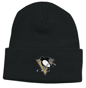 Pittsburgh Penguins Black Reebok NHL Watchman Cuffed Knit Hat