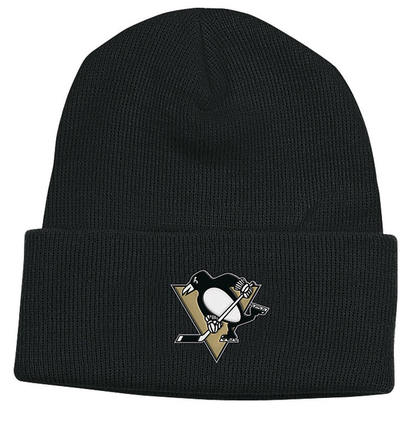 Pittsburgh Penguins Black Reebok NHL Watchman Cuffed Knit Hat