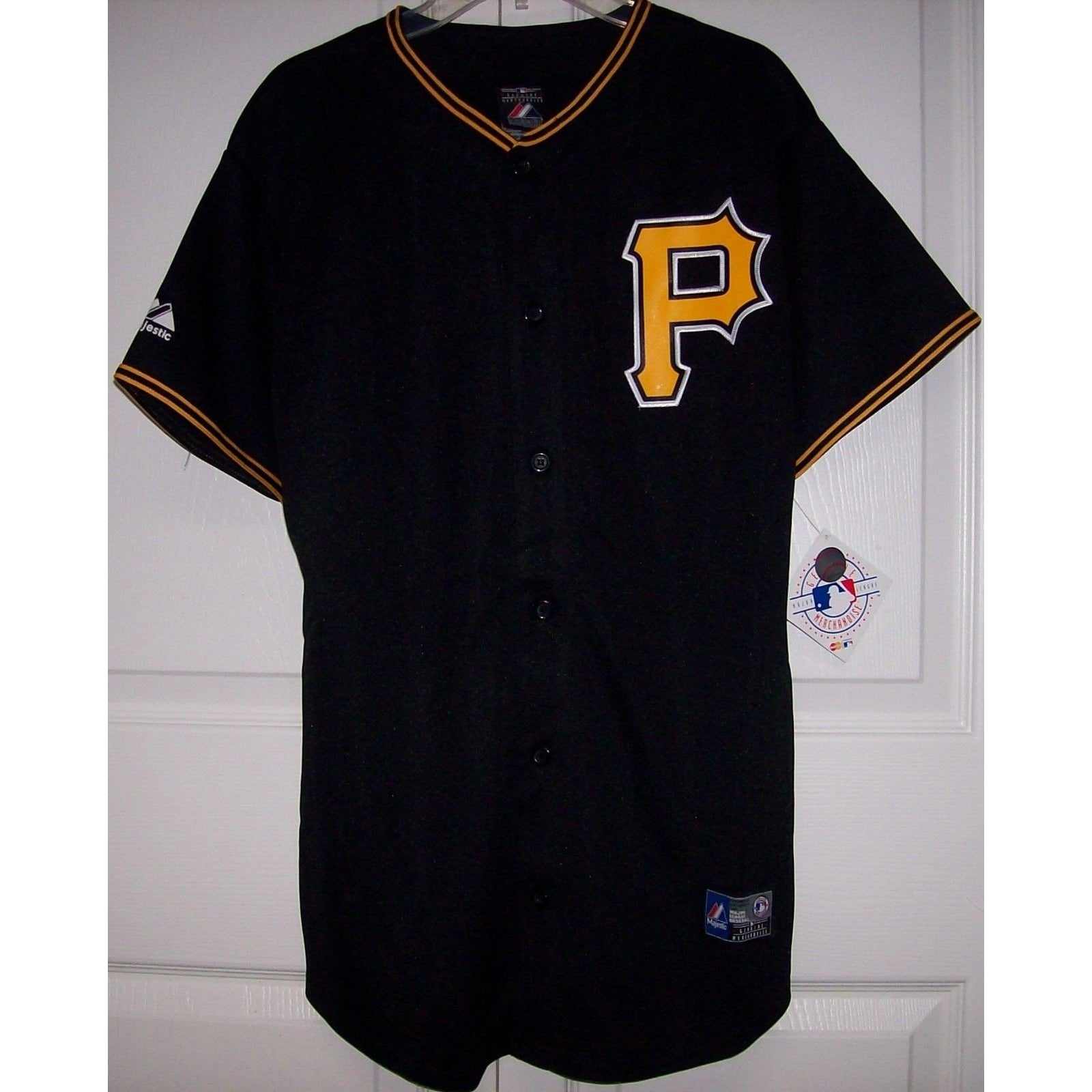 Pittsburgh Pirates Boys Majestic MLB Baseball jersey BLACK - Hockey Jersey  Outlet
