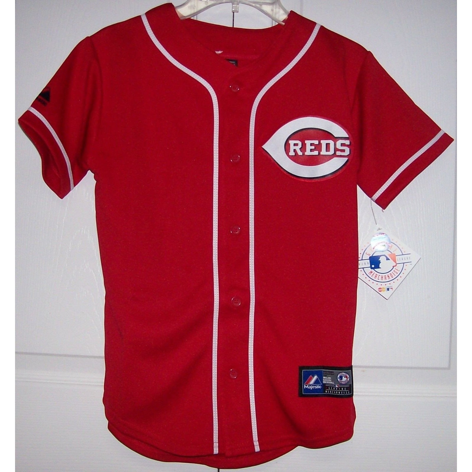 Cincinnati Reds Boys Majestic MLB Baseball jersey RED