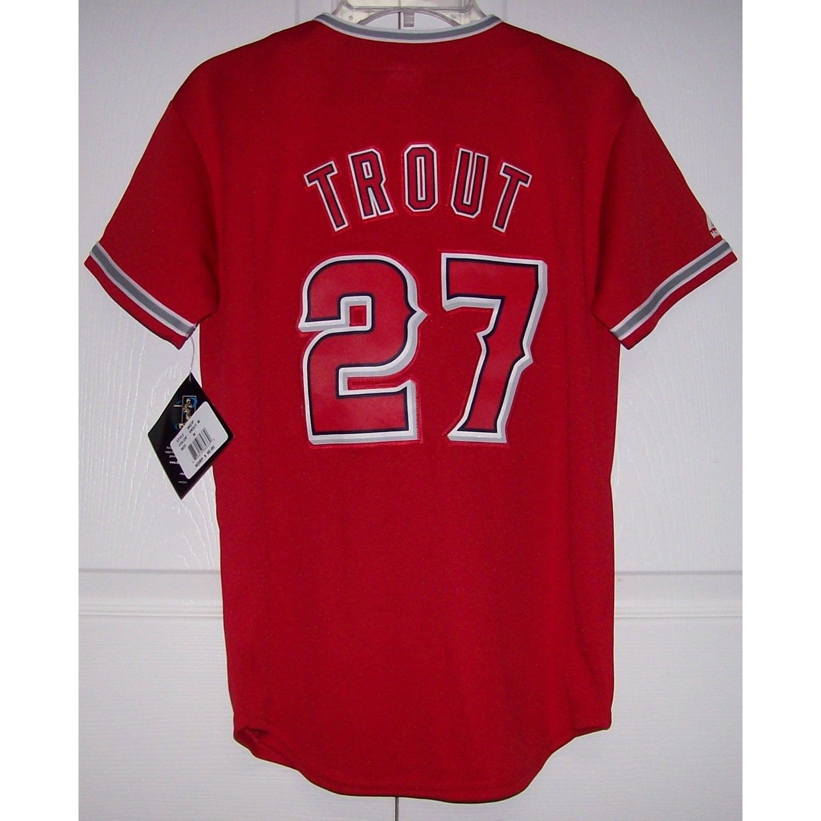 TROUT Los Angeles Angels Infant Majestic MLB Baseball jersey RED